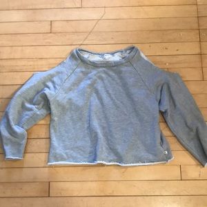 Gray Sweater w/ Shoulders Cut Out